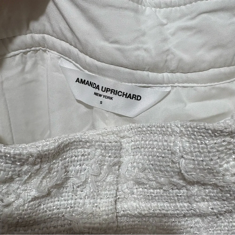 Amanda Uprichard Jane Pants in Kerrigan White Tweed Wide Leg Pants - Picture 9 of 12